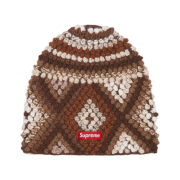 Supreme Textured Knit Beanie Brown - 25FW