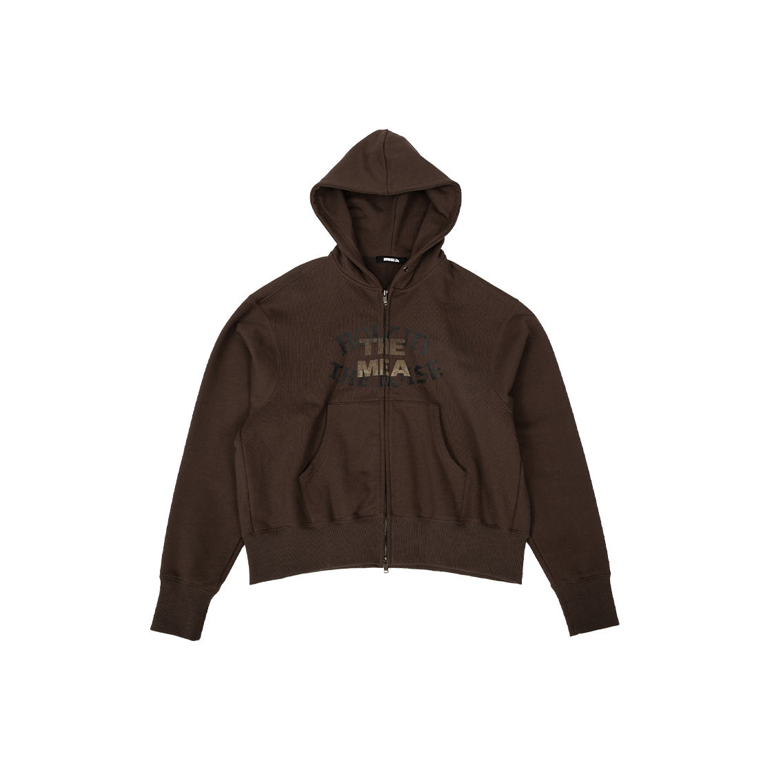 메아 립 후드 집업 브라운(Mea Lip Hood Zip-Up Brown)