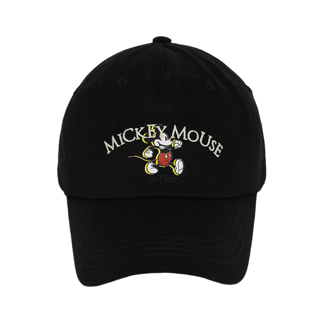 베루툼 세리프 로고 볼 캡 (미키 마우스) 블랙(VERUTUM BC231B Serif Logo Ball Cap (Mickey Mouse) Black) - 2