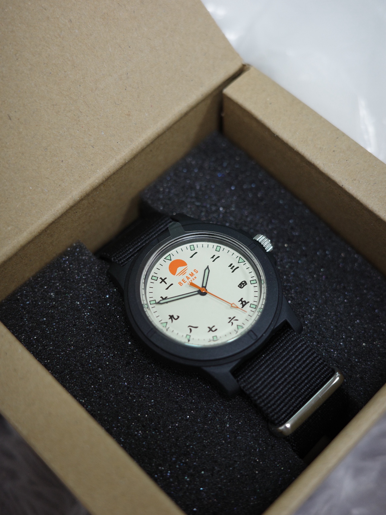Beams Original Chinese Numerals Watch Black 착용 스타일