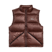 Stussy Micro Ripstop Down Vest Brown