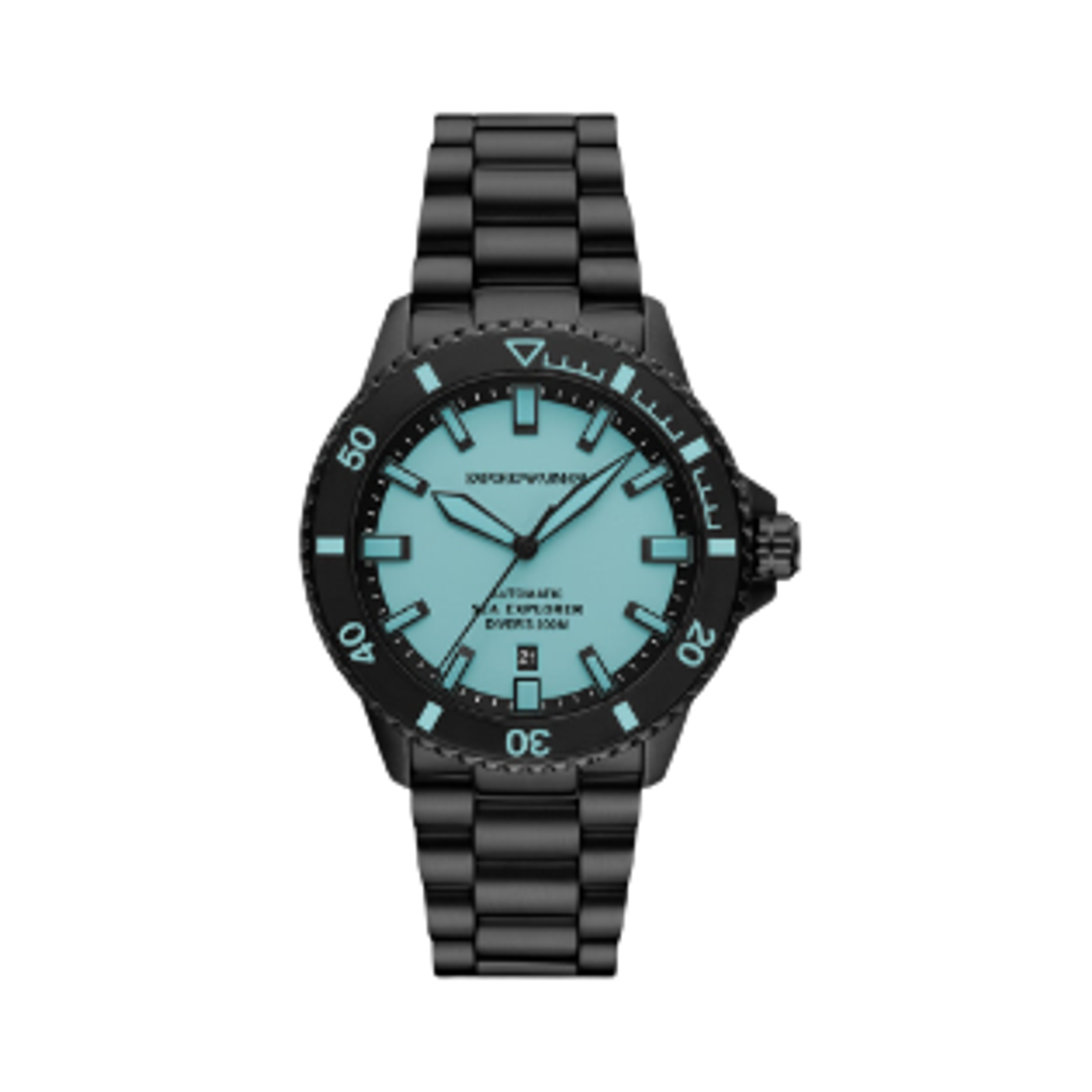 AR60084 Emporio Armani Sea Explorer Automatic Three-Hand Date 42.5mm Stainless Steel Blue Black