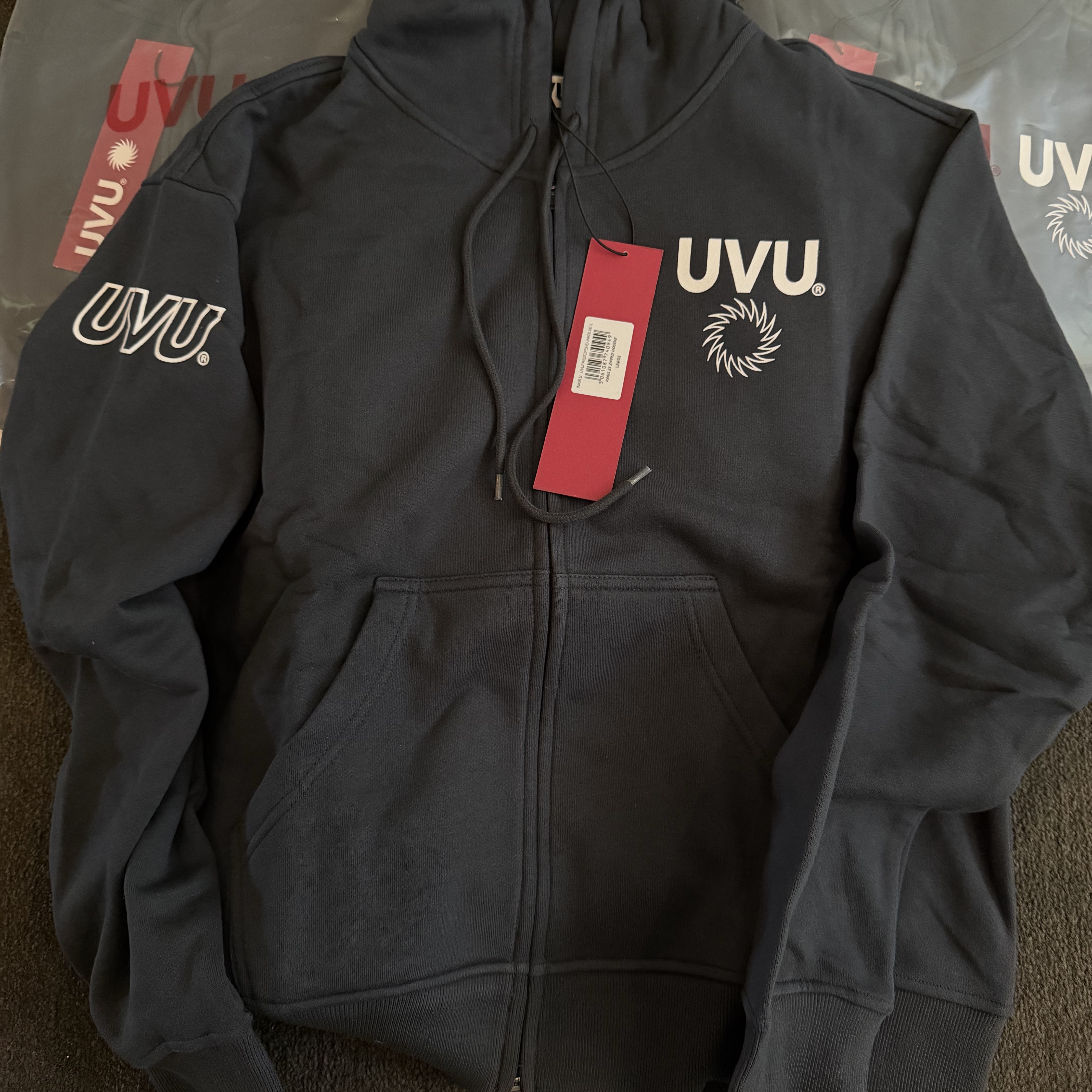 UVU Paris 25 Zipped Hoodie Ink Blue 착용 스타일