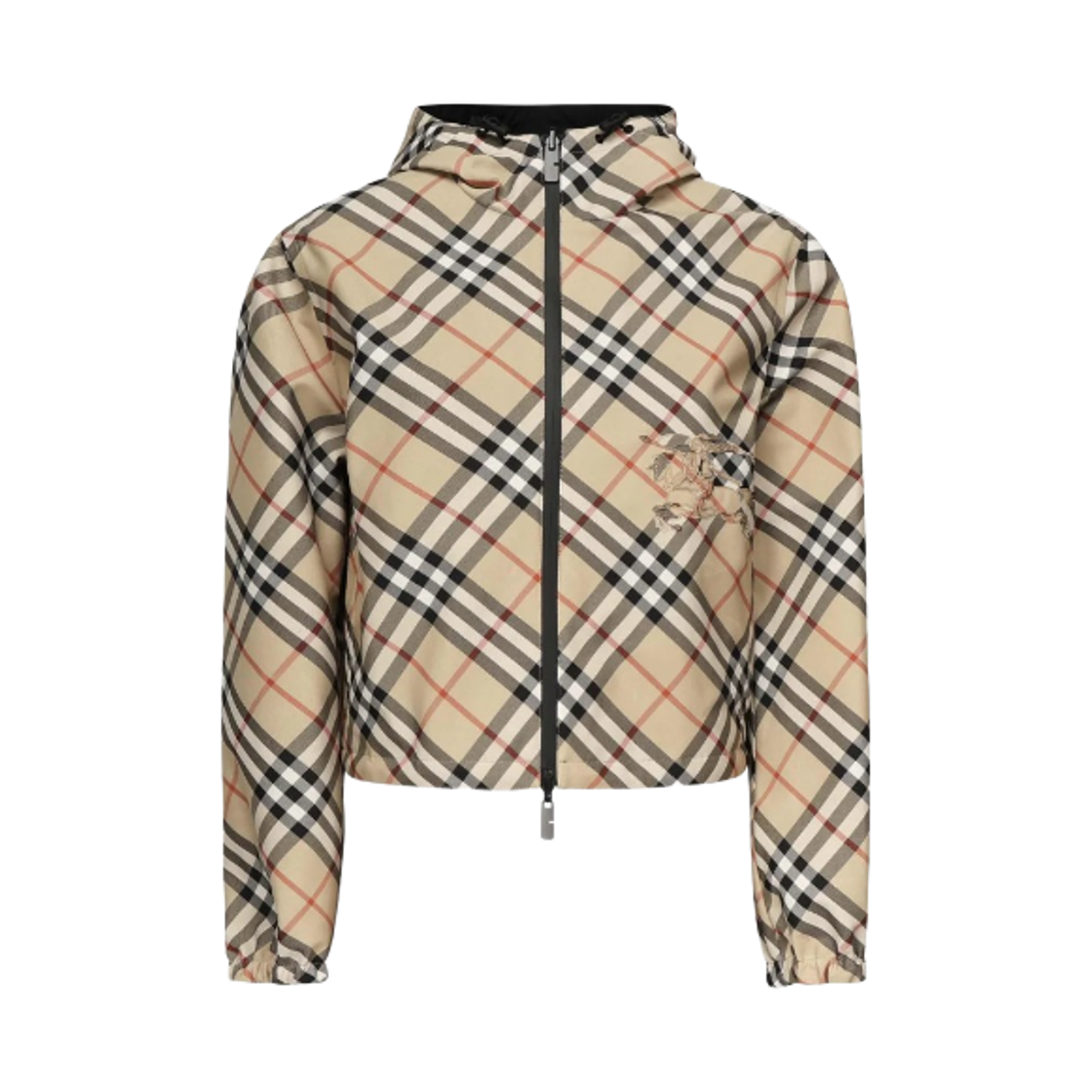 (W) 버버리 체크 리버시블 크롭 자켓 베이지((W) Burberry Check Reversible Cropped Jacket Beige) - 1