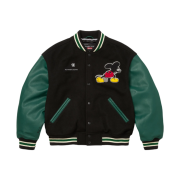 Supreme x Number (N)ine x Mickey Mouse Varsity Jacket Black - 25FW