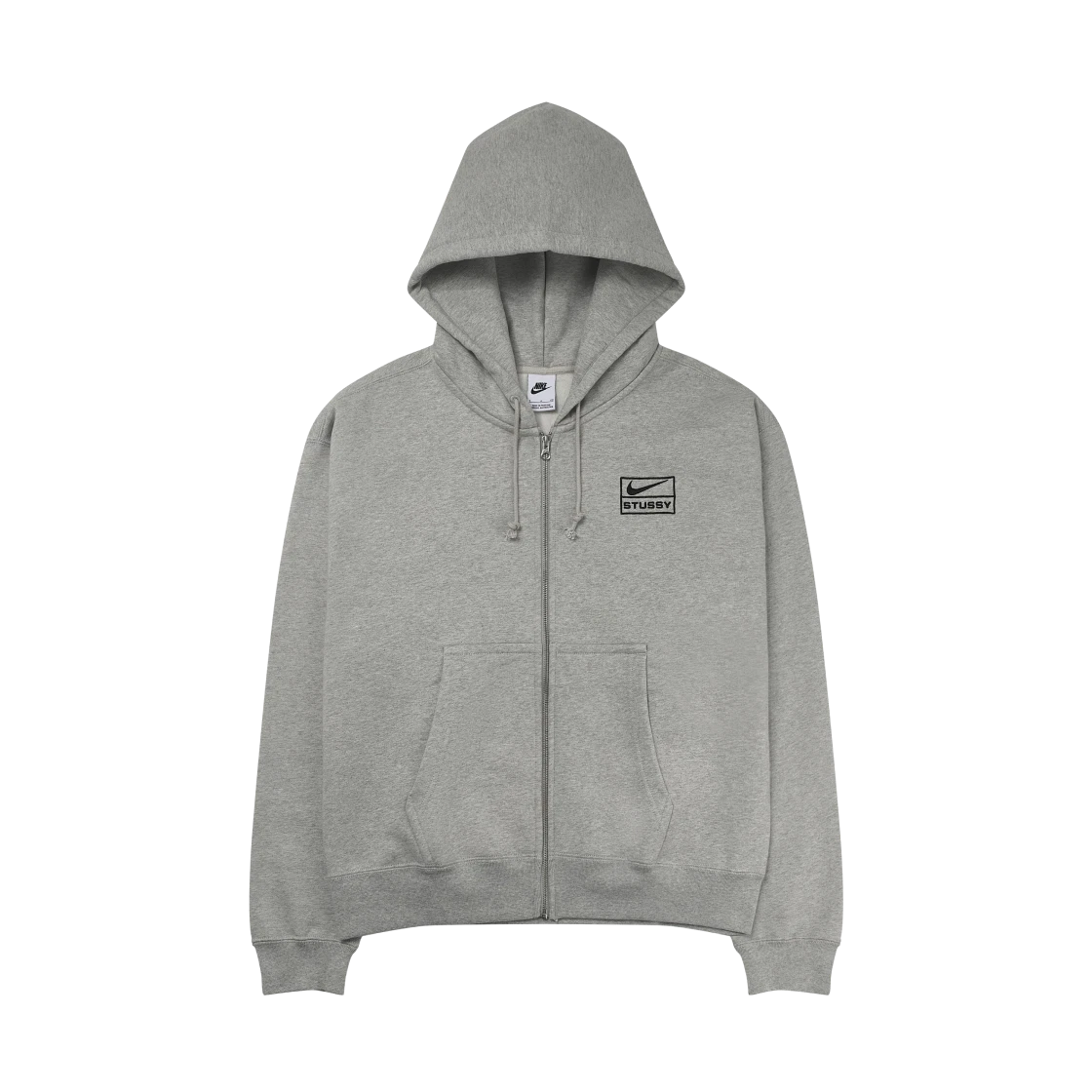 Nike Nike x Stussy Full Zip Fleece Hoodie Grey Heather (FJ9181-050) · XS