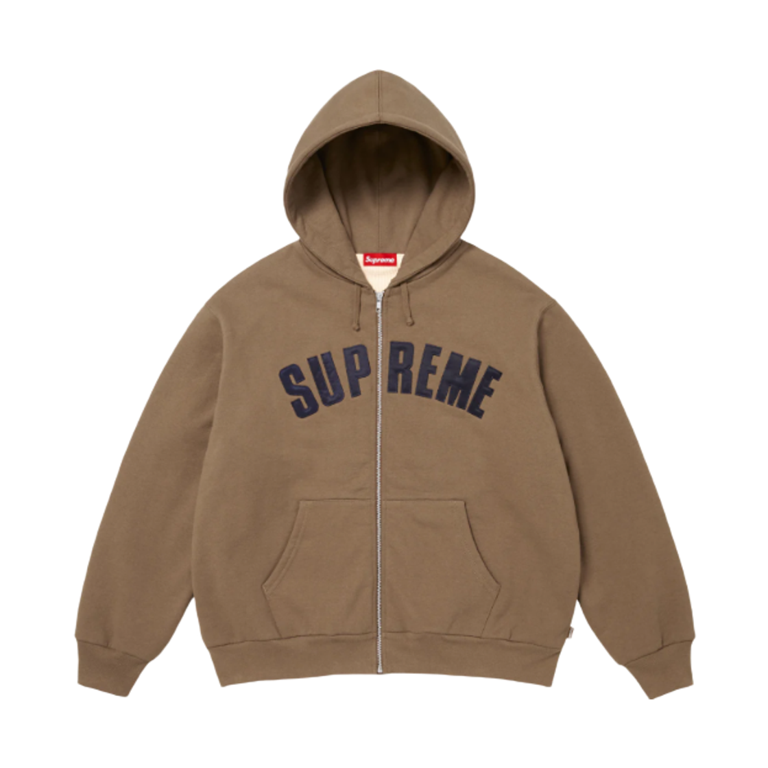 슈프림 아크 써멀 라인드 집업 후드 스웨트셔츠 더스티 브라운 - 25FW(Supreme Arc Thermal Lined Zip Up Hooded Sweatshirt Dusty Brown - 25FW)