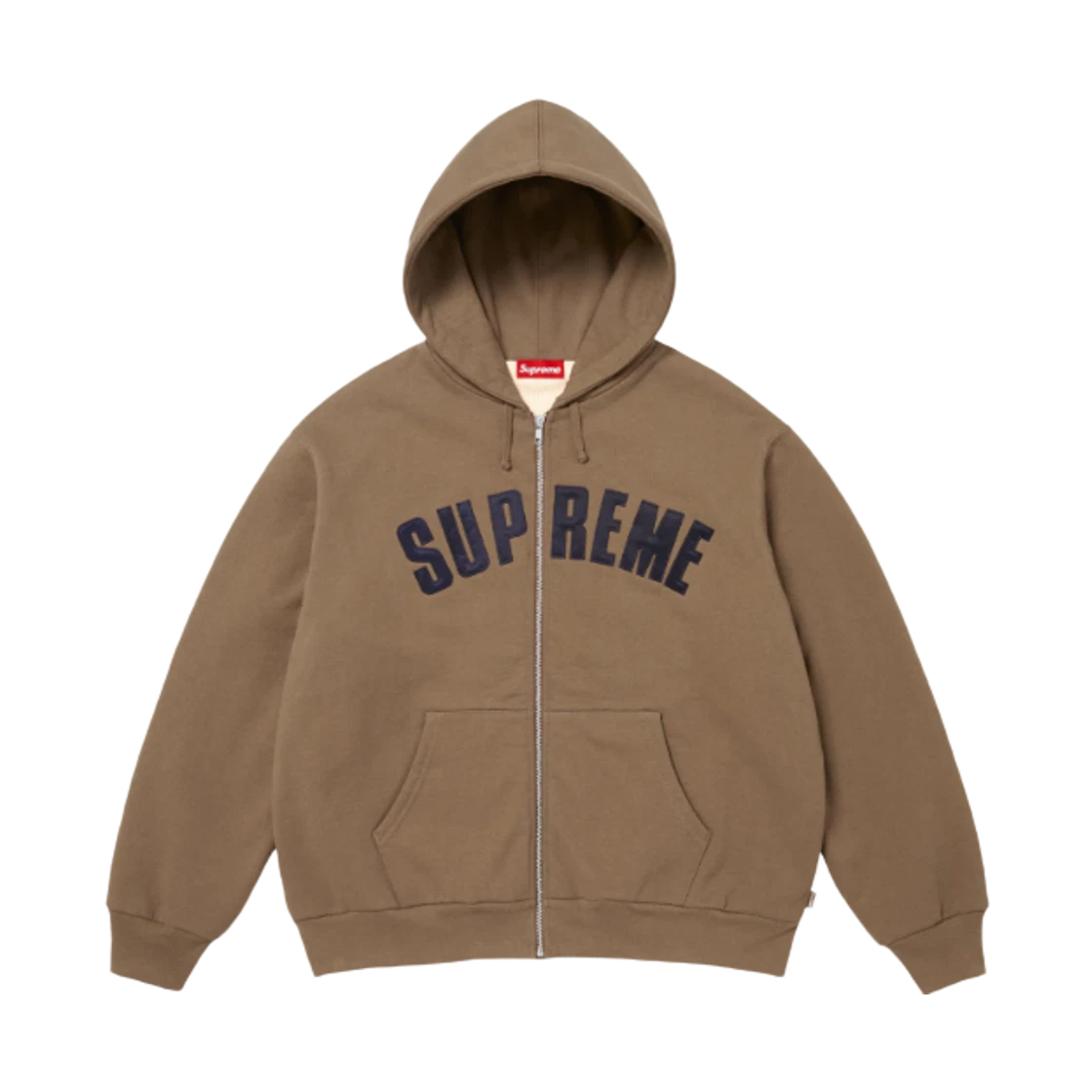 Supreme Supreme Arc Thermal Lined Zip Up Hooded Sweatshirt Dusty Brown - 25FW · S