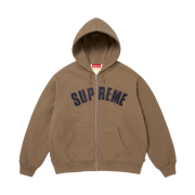 Supreme Arc Thermal Lined Zip Up Hooded Sweatshirt Dusty Brown - 25FW
