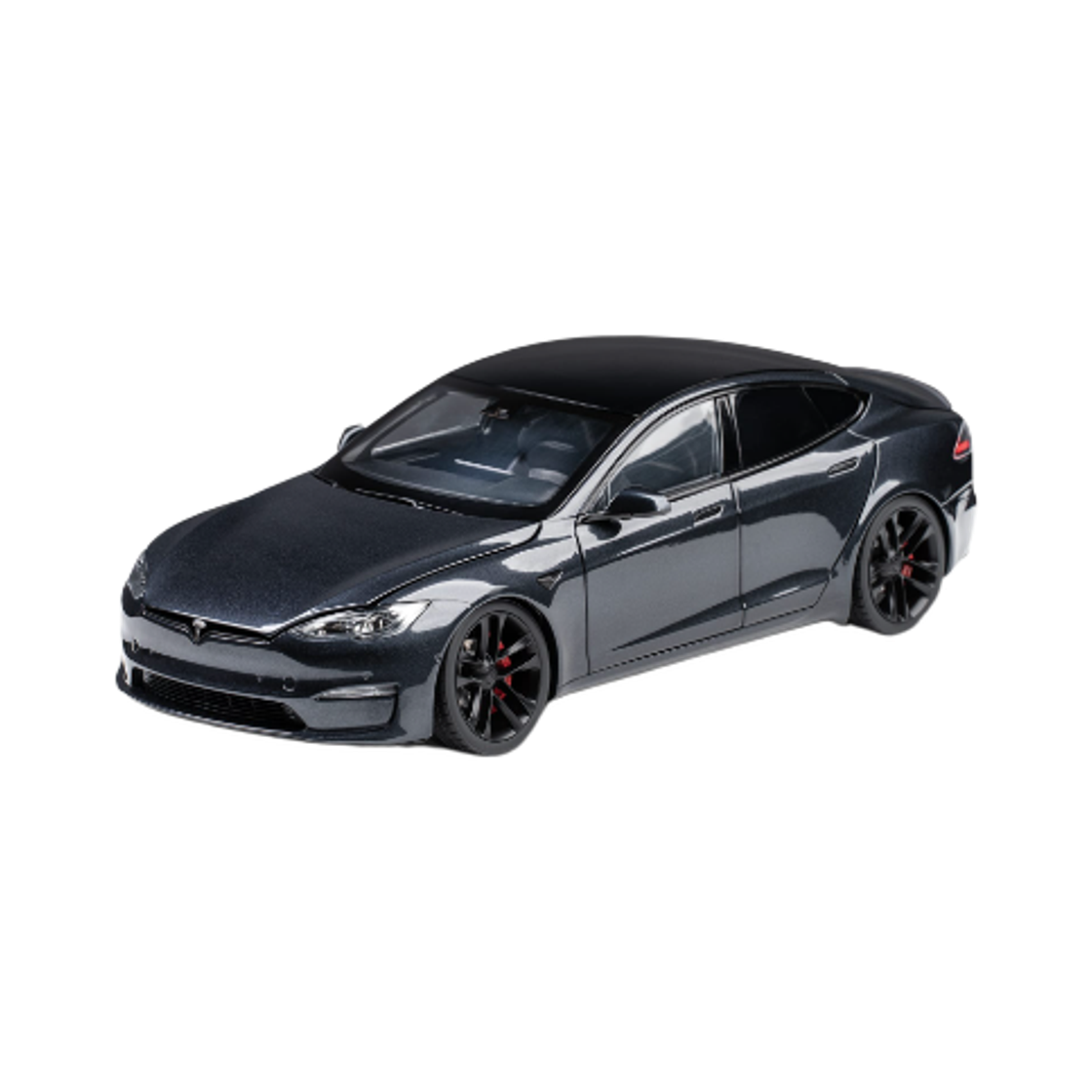 - Tesla 1:18 Model S P2 Diecast Stealth Grey