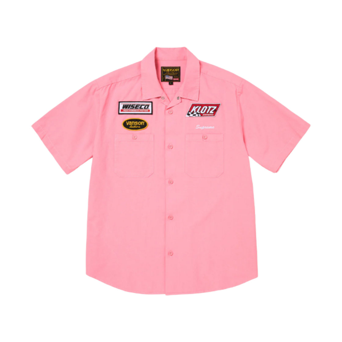 슈프림 x 밴슨 레더스 숏슬리브 워크 셔츠 핑크 - 25FW(Supreme x Vanson Leathers S/S Work Shirt Pink - 25FW) - 1