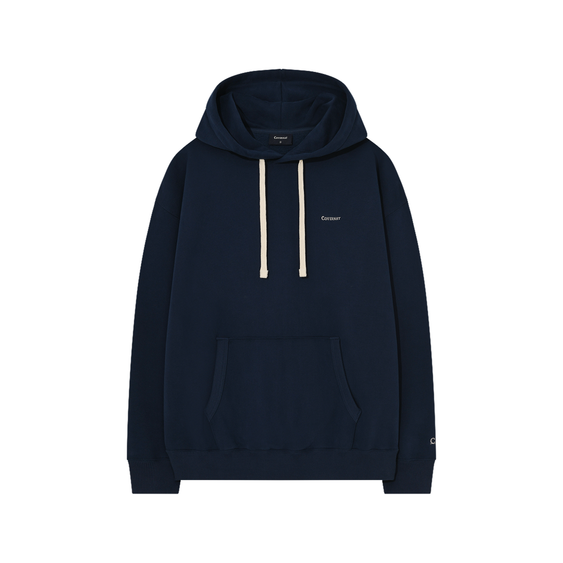 CO2503HD04NA Covernat Small Logo Brushed Hoodie Navy