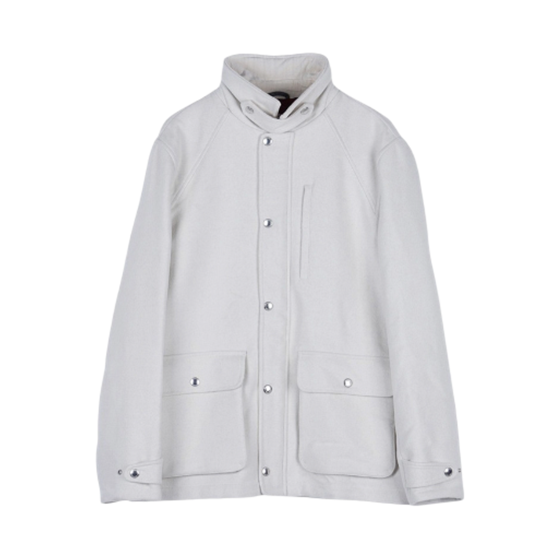 MY4966382-CJZ81 Brunello Cucinelli High Collar Wool Jacket Ivory