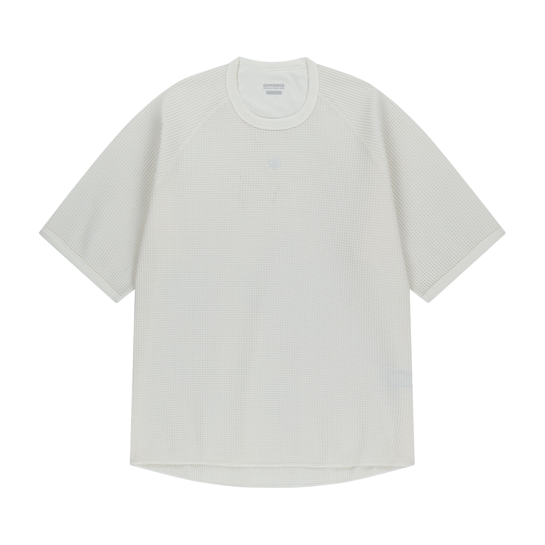 26Q1ETUST01IV OFFGRID Waffle Uni Trail Raglan Short Sleeve Tee Ivory