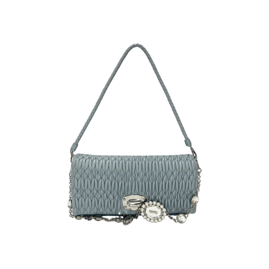 IT7R9AQCH6O4 Miu Miu Iconic Crystal Leather Bag