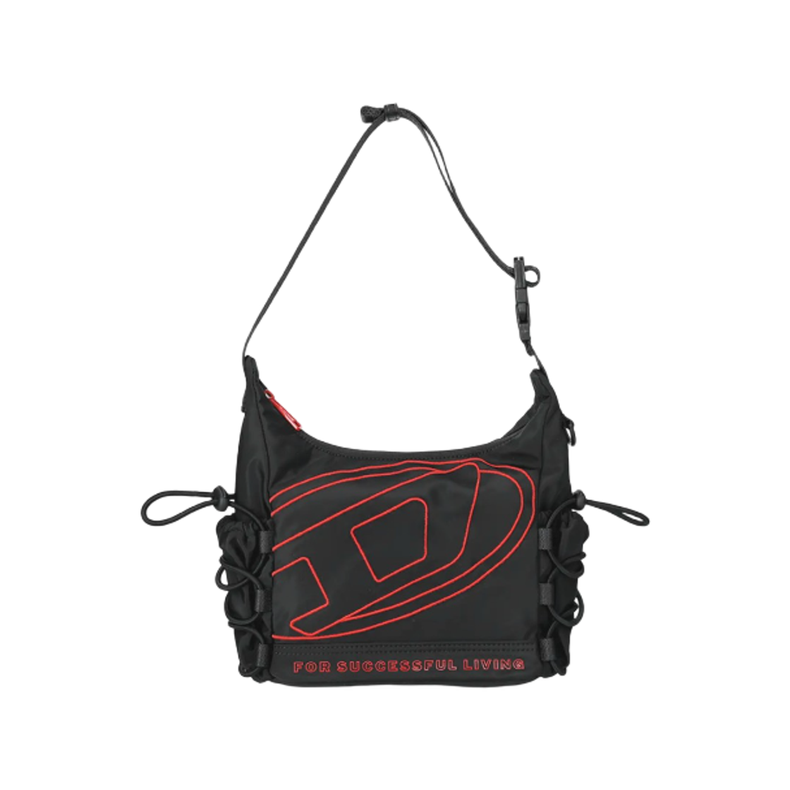 X10460P3914-T8013 Diesel Tech-D Small Shoulder Bag Black