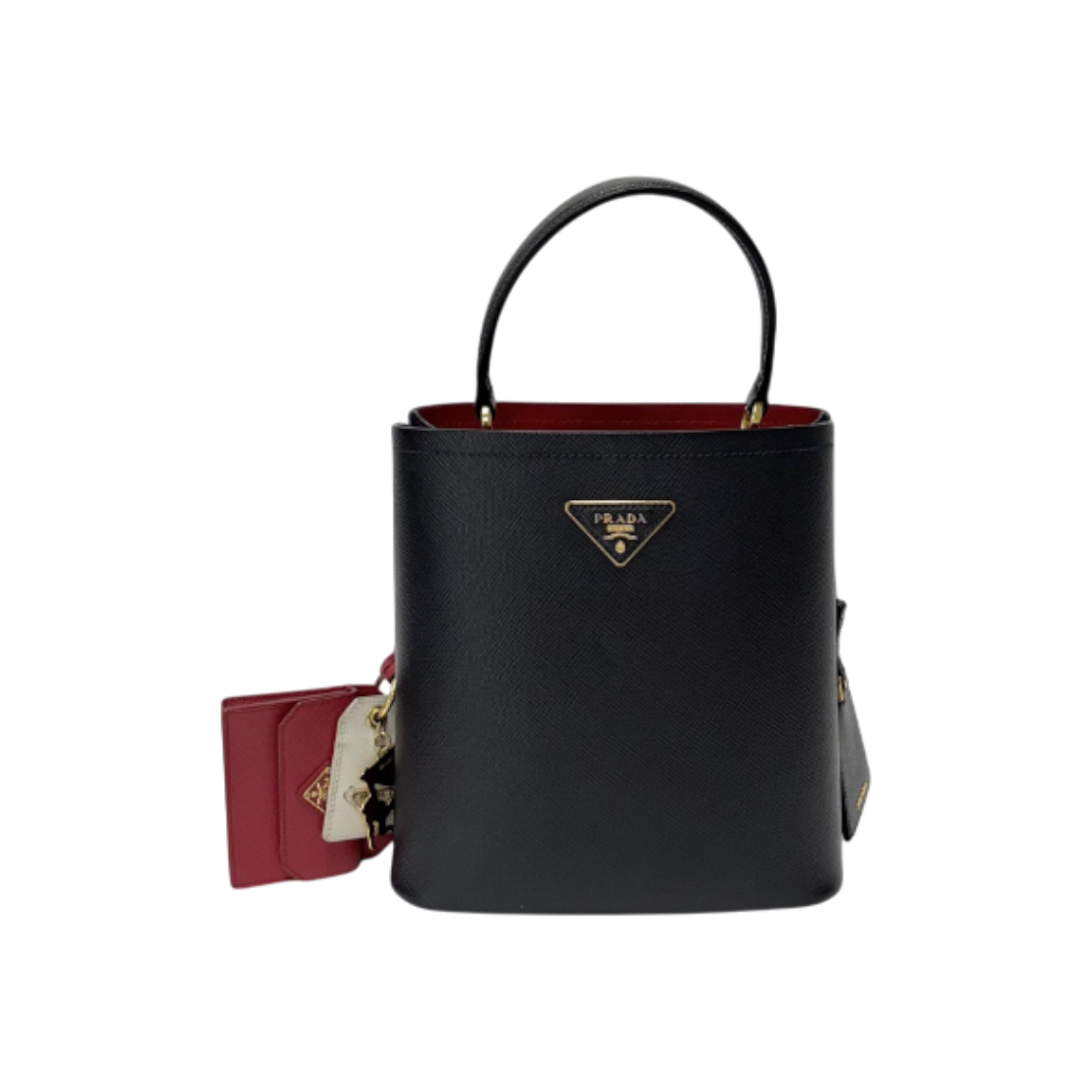 ITLDBQVUE842 Prada Medium Saffiano Leather Tote Bag in Black