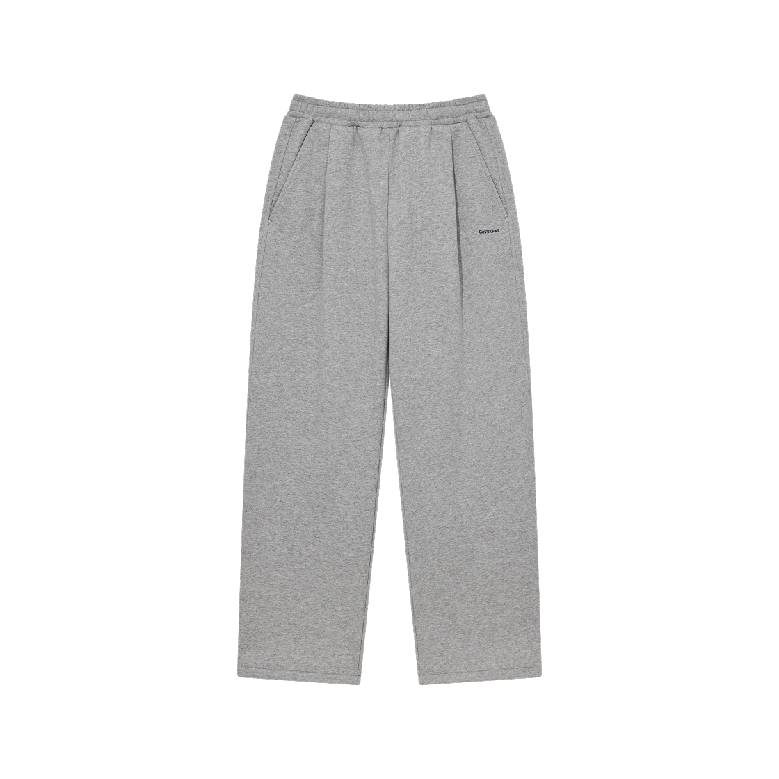 CO2503PT04MG Covernat Semi-Wide Small Logo Brushed Sweatpants Melange Gray