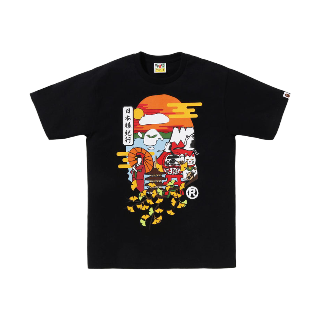 베이프 재팬 컬쳐 어텀 에이프 헤드 티셔츠 블랙(BAPE Japan Culture Autumn Ape Head T-Shirt Black)