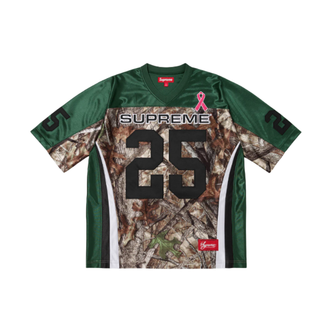 - Supreme Breast Cancer Awareness Football Jersey Green - 25FW