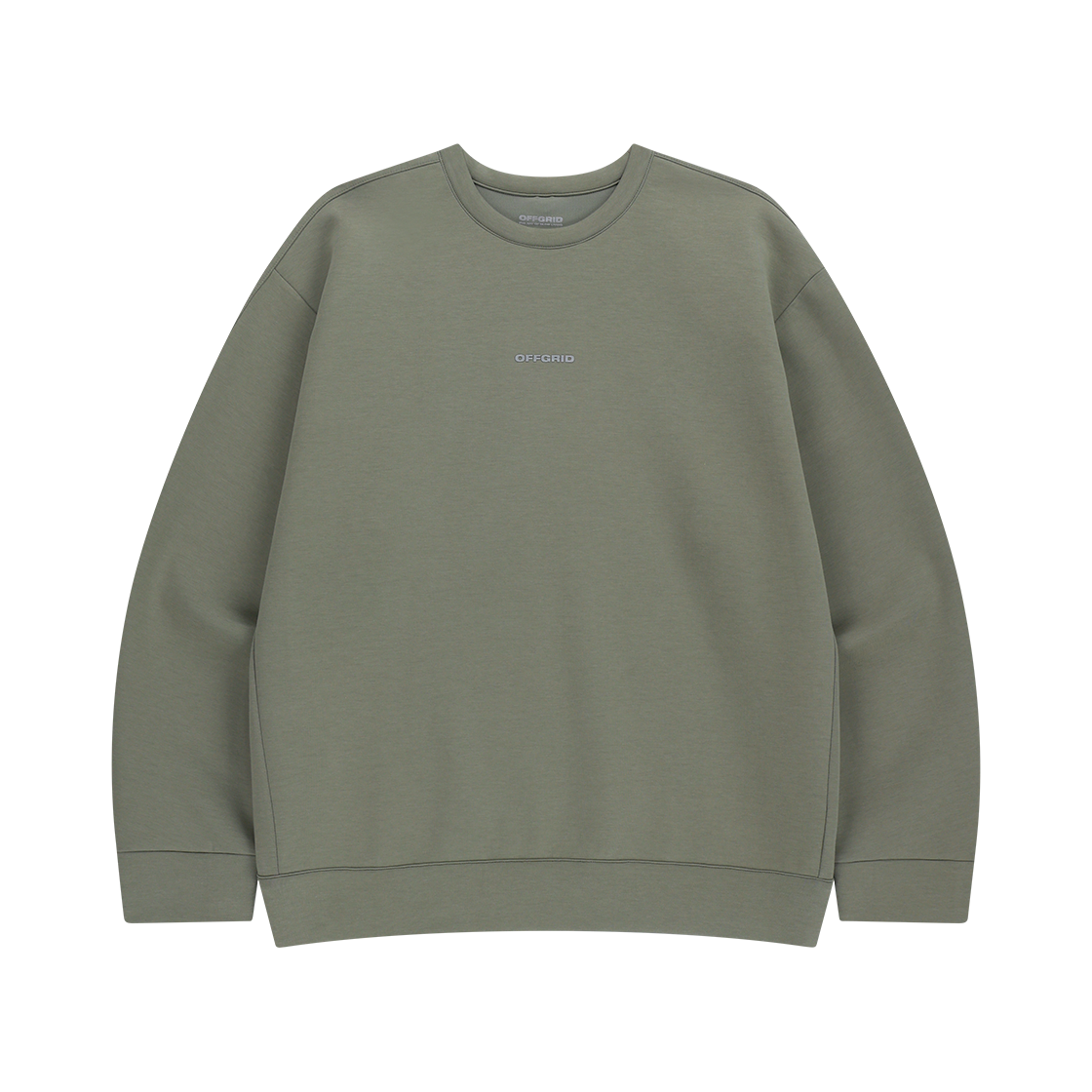 오프그리드 드리프트코어 유니 크루 넥 카키(OFFGRID Driftcore Uni Crew Neck Khaki)