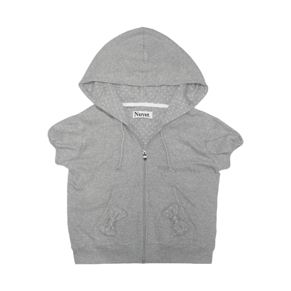 [KREAM 단독] 누옛 퍼프드 슬리브 도트 후디 그레이([KREAM 단독] Nuyet Puffed Sleeve Dot Hoodie Grey)