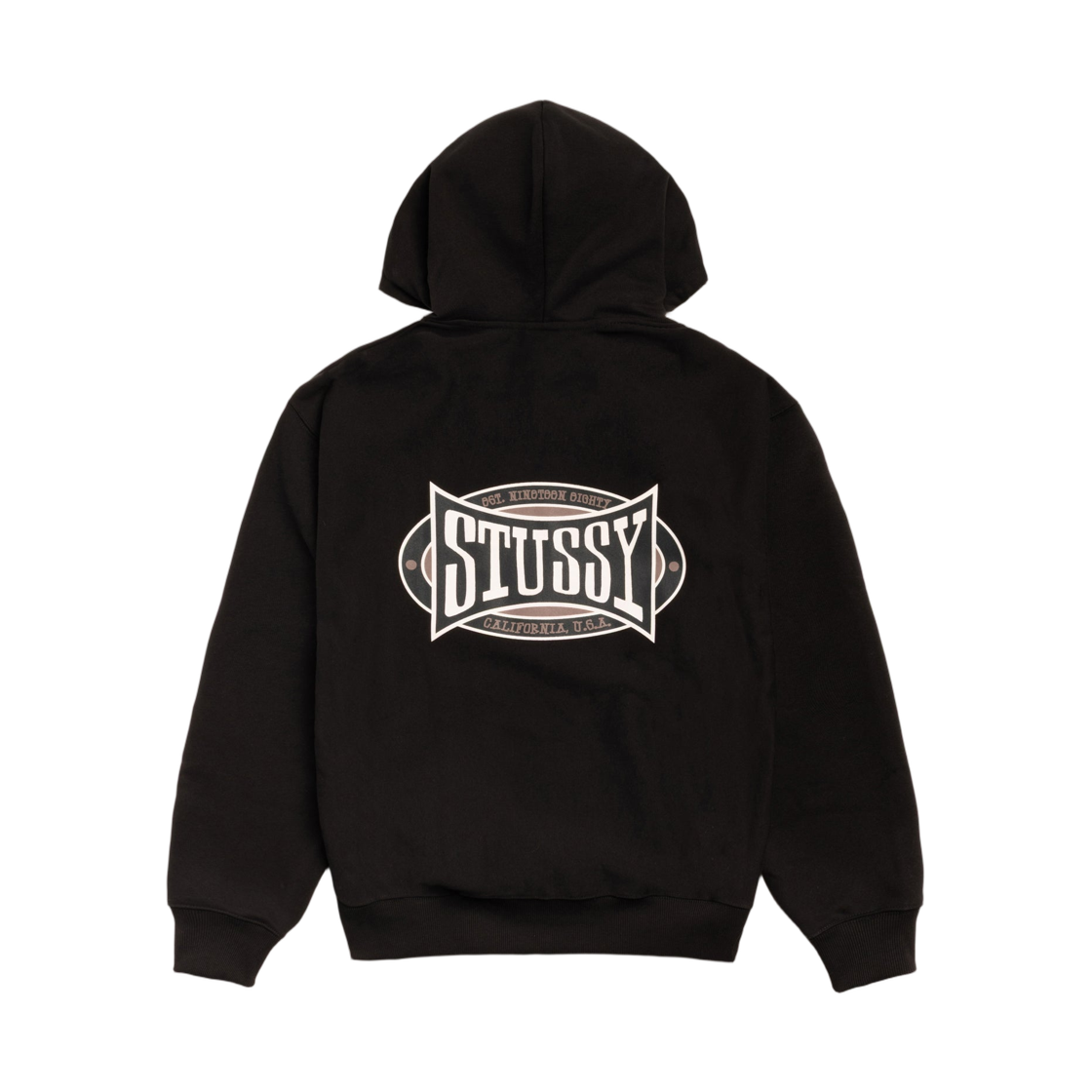 스투시 챔피온 오벌 집 후디 블랙(Stussy Champion Oval Zip Hoodie Black) - 2