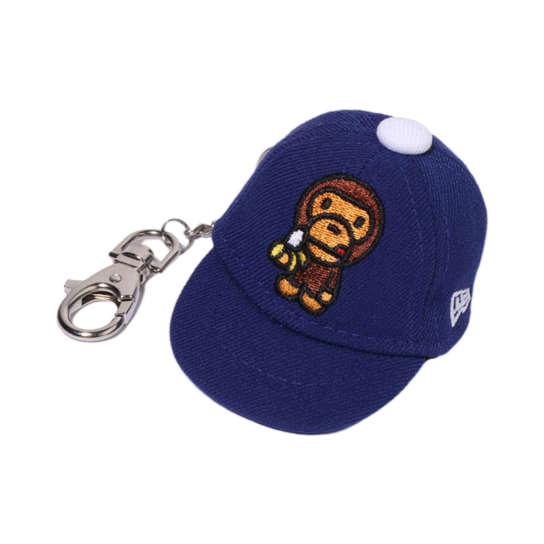 베이프 베이비 마일로 바나나 뉴에라 캡 키 체인 블루(BAPE Baby Milo Banana New Era Cap Key Chain Blue)