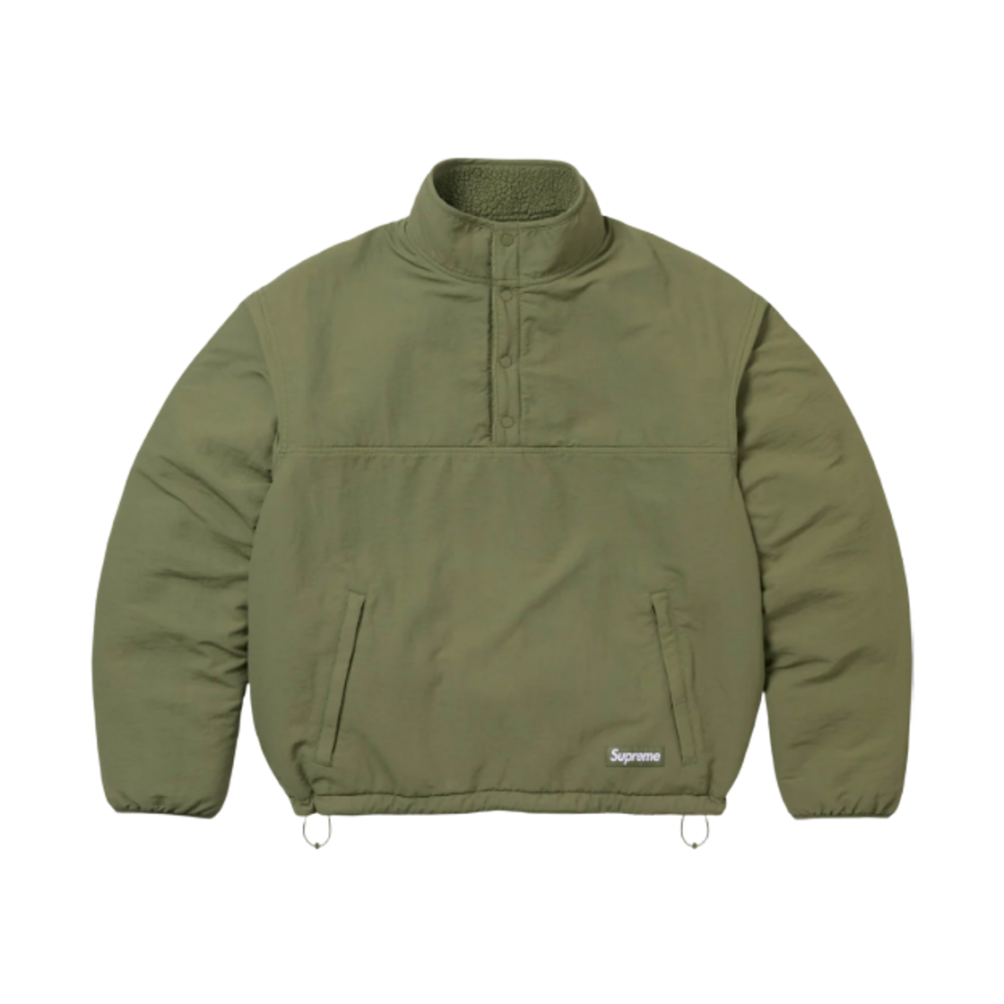 슈프림 폴라텍 셔링 리버시블 풀오버 올리브 - 25FW(Supreme Polartec Shearling Reversible Pullover Olive - 25FW)