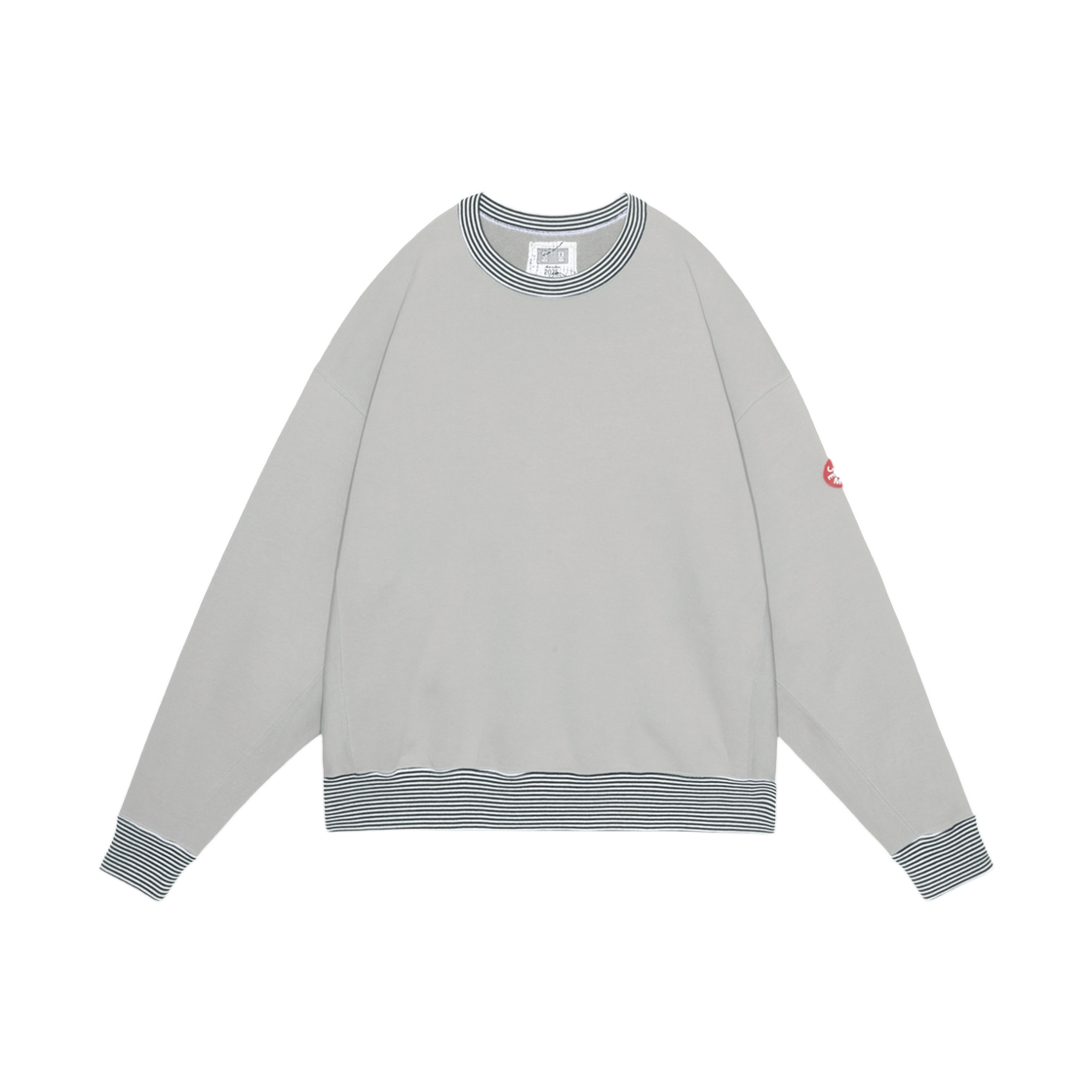 카브엠트 스트라이프 립 솔리드 크루넥 카키 - 25FW(Cav Empt Stripe Rib Solid Crew Neck Khaki - 25FW)