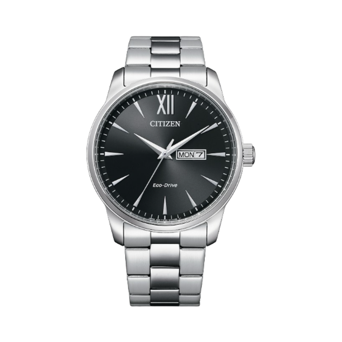 시티즌 에코드라이브 41.8mm 스테인리스 스틸 블랙 실버(Citizen Eco-Drive 41.8mm Stainless Steel Black Silver)