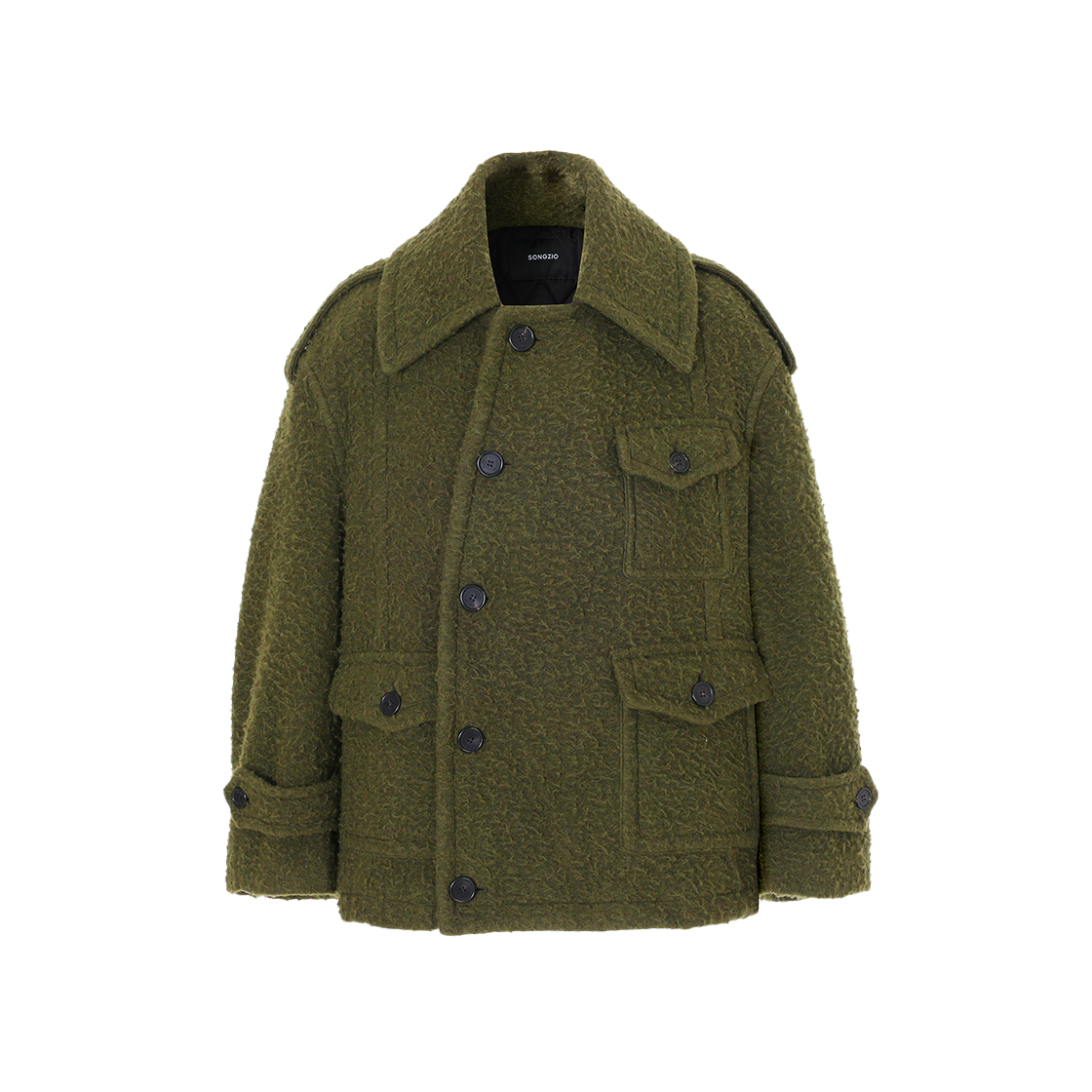 SH6CT705KK SONGZIO COLLECTION Curved Bell Coat Khaki