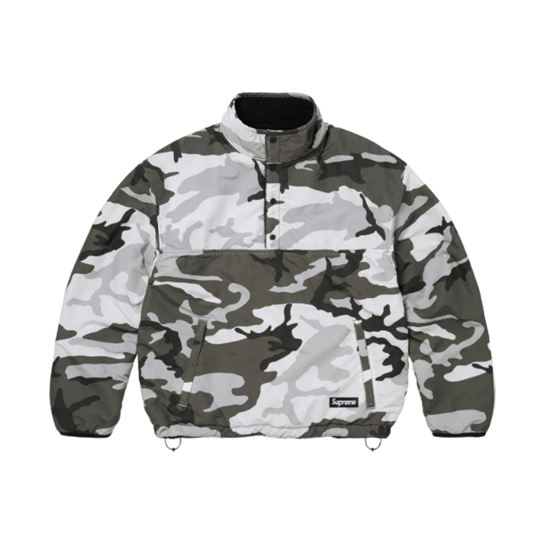 슈프림 폴라텍 셔링 리버시블 풀오버 블랙 - 25FW