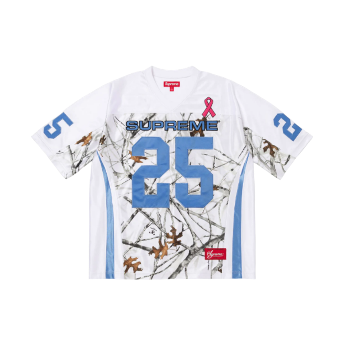 - Supreme Breast Cancer Awareness Football Jersey White - 25FW