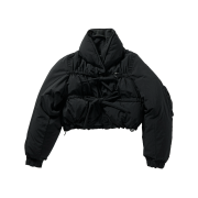 Perverze Women String Multiple Mini Down Jacket Black - 25FW