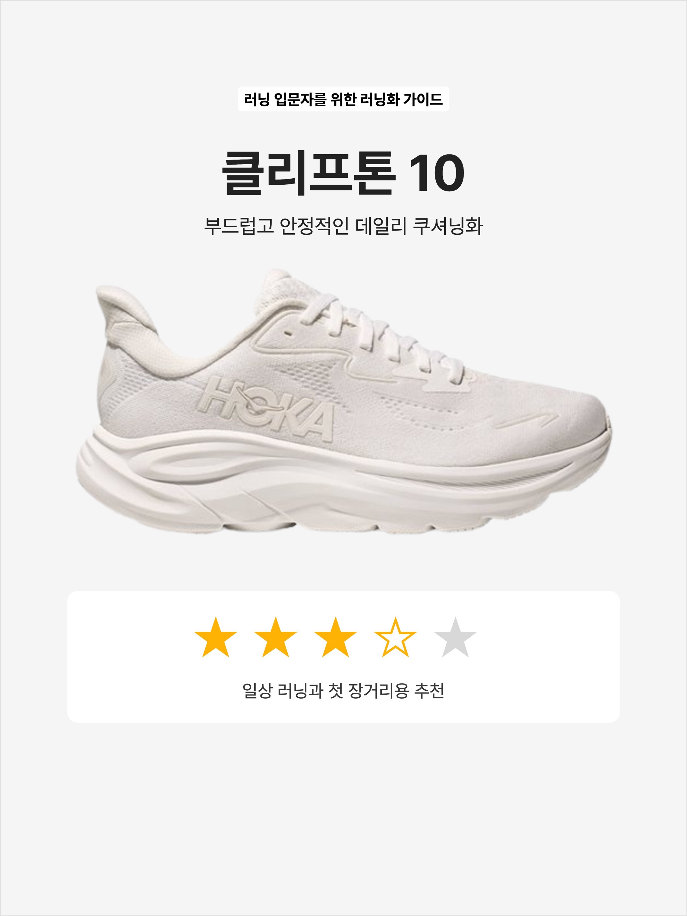(W) Hoka Clifton 10 White - Wide, Hoka Clifton 10 Black - Wide 착용 스타일 - 1