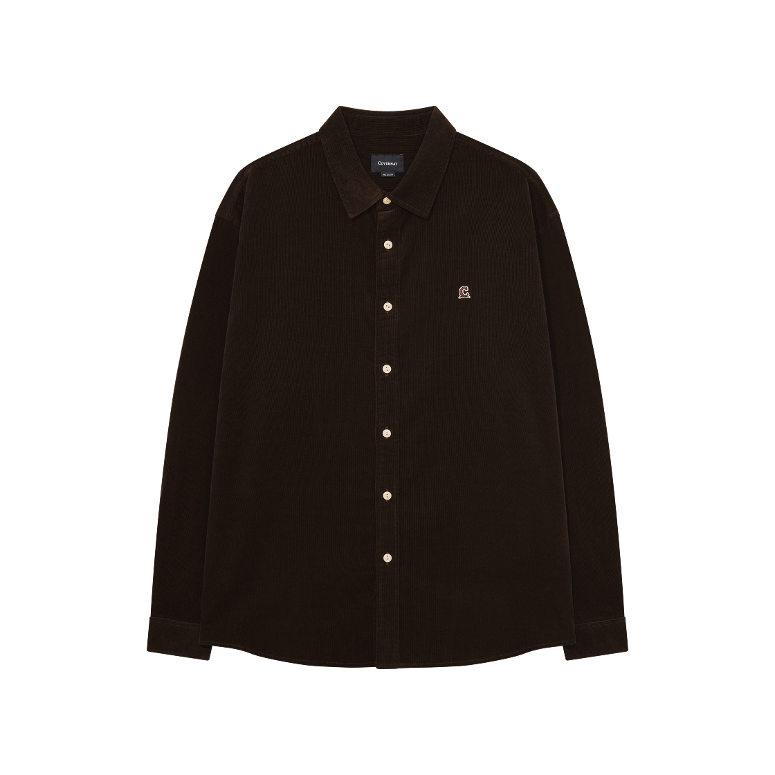 CO2504SH31CL Covernat Signature Symbol Corduroy Shirt Chocolate