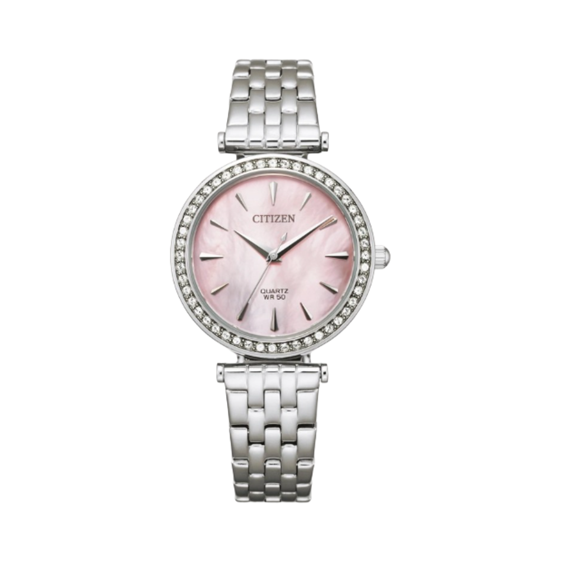 (W) 시티즌 에코드라이브 30mm 스테인리스 스틸 마더 오브 펄 실버((W) Citizen Eco-Drive 30mm Stainless Steel Mother of Pearl Silver) - 1