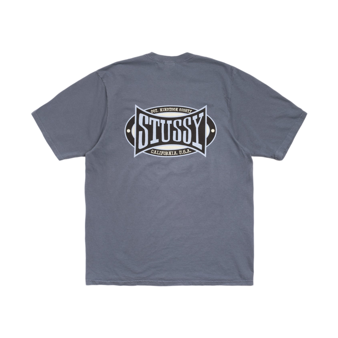 스투시 챔피온 오벌 티셔츠 피그먼트 다이드 네이비(Stussy Champion Oval T-Shirt Pigment Dyed Navy) - 1