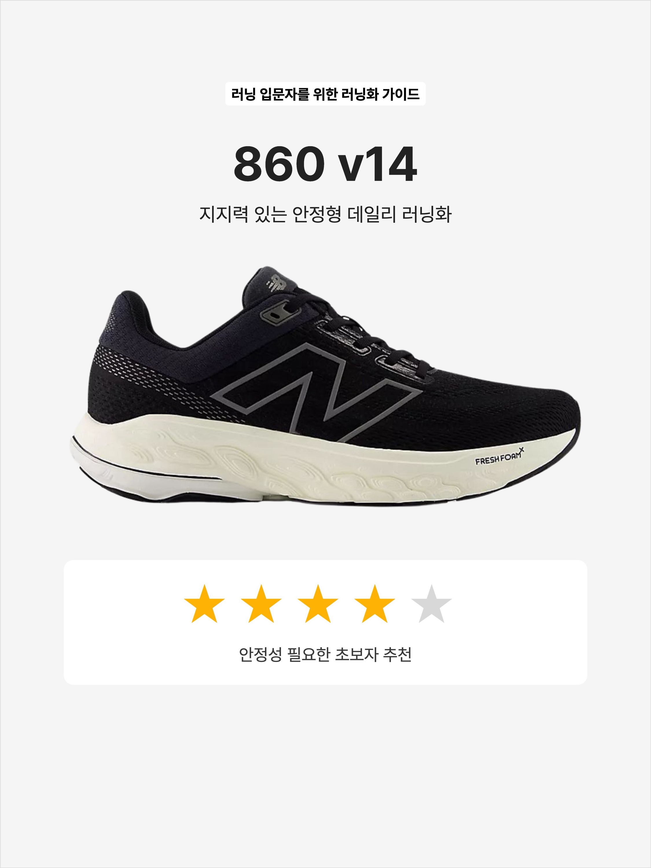 New Balance Fresh Foam 860v14 Black Phantom - 2E Wide, New Balance Fresh Foam 860v14 White Black - 2E Wide 착용 스타일 - 1