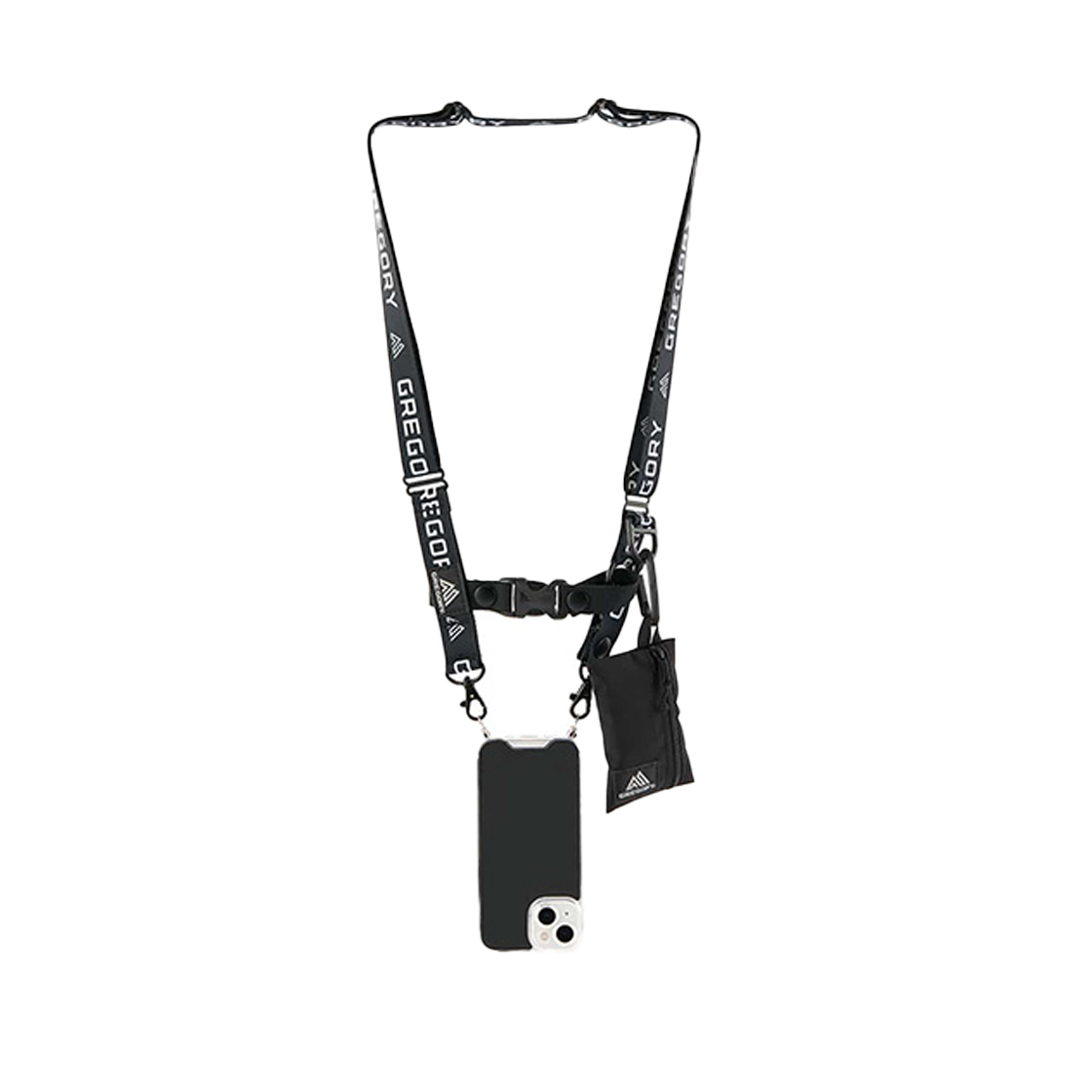 07JE8277 Gregory Phone Strap Black Logo