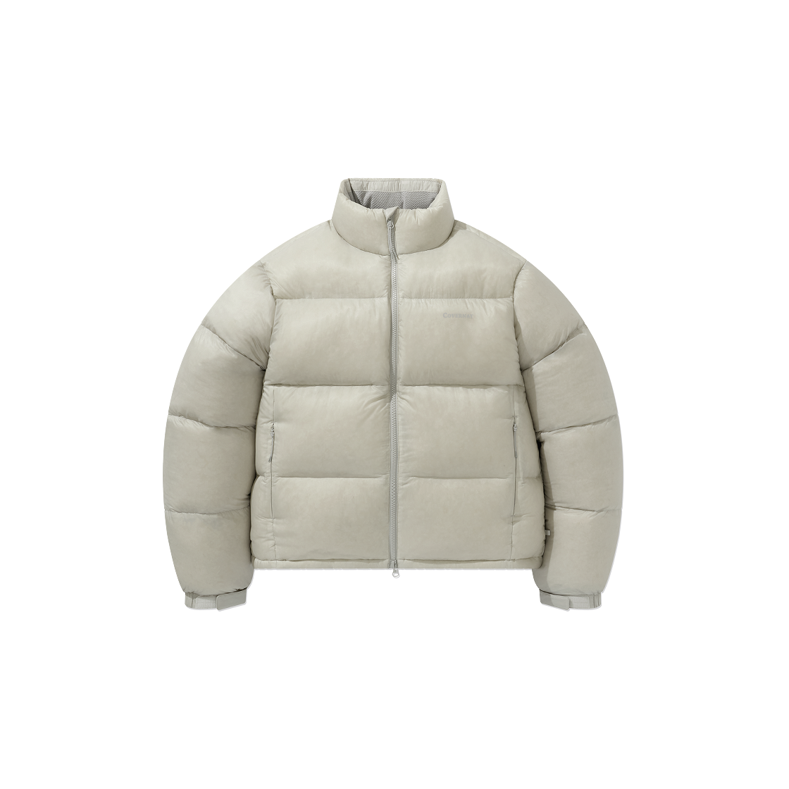 CO2504DP03LG Covernat Civic Sheer Ripstop Rds Short Puffer Light Gray