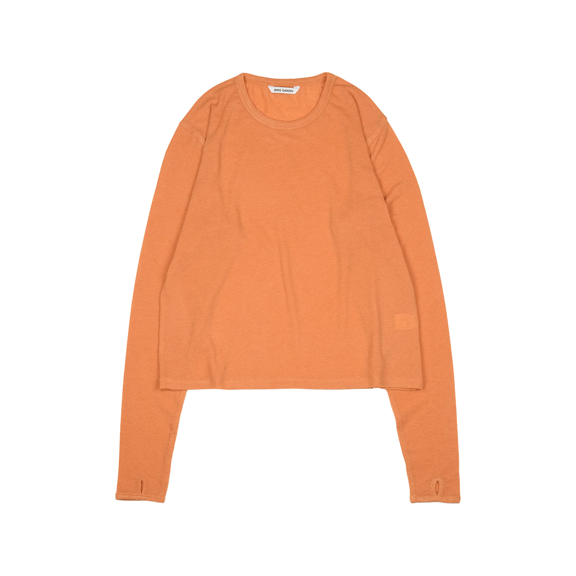 A-104 mmogarden W Finger Hole L/S Tee Orange
