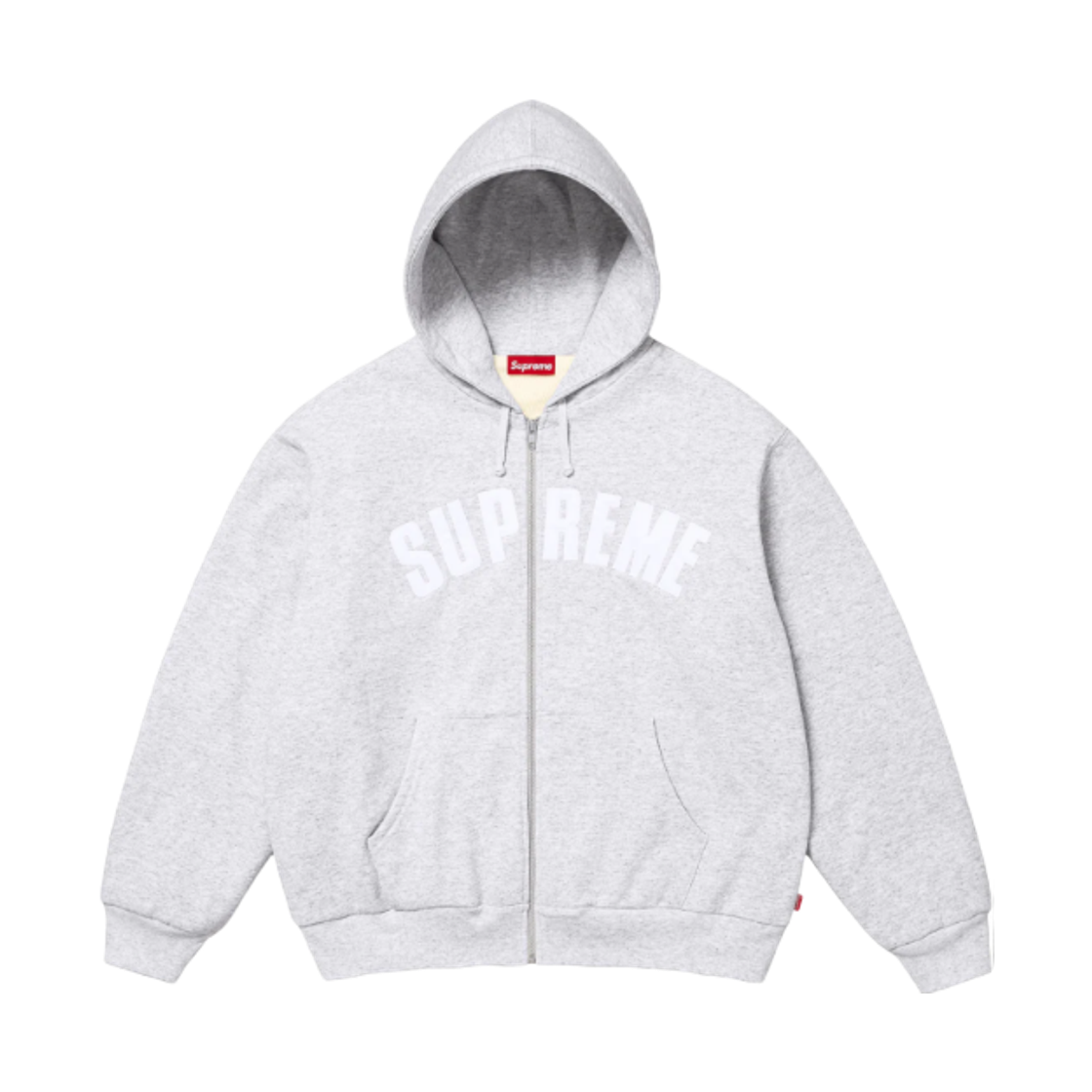 슈프림 아크 써멀 라인드 집업 후드 스웨트셔츠 애쉬 그레이 - 25FW(Supreme Arc Thermal Lined Zip Up Hooded Sweatshirt Ash Grey - 25FW)