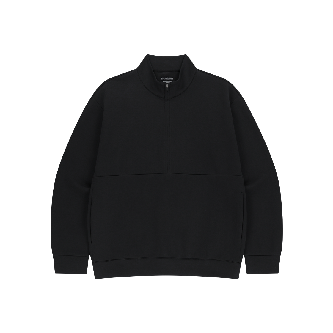 오프그리드 드리프트코어 유니 하프집업 탑 블랙(OFFGRID Driftcore Uni Half Zip up Top Black)