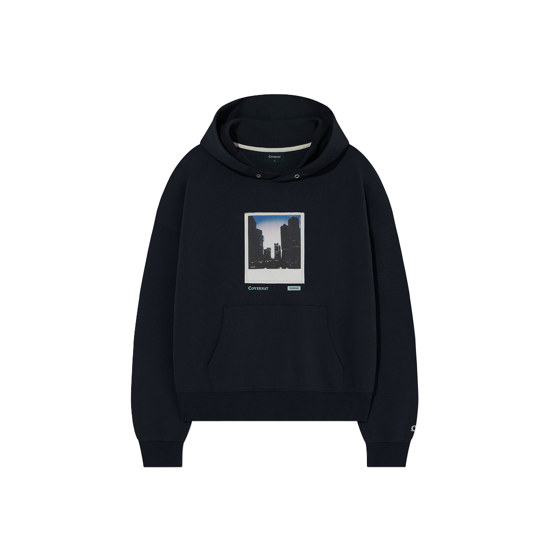 CO2503HDY2DN [Covernat X Yosigo] Midnight City Polaroid Graphic Hoodie Dark Navy