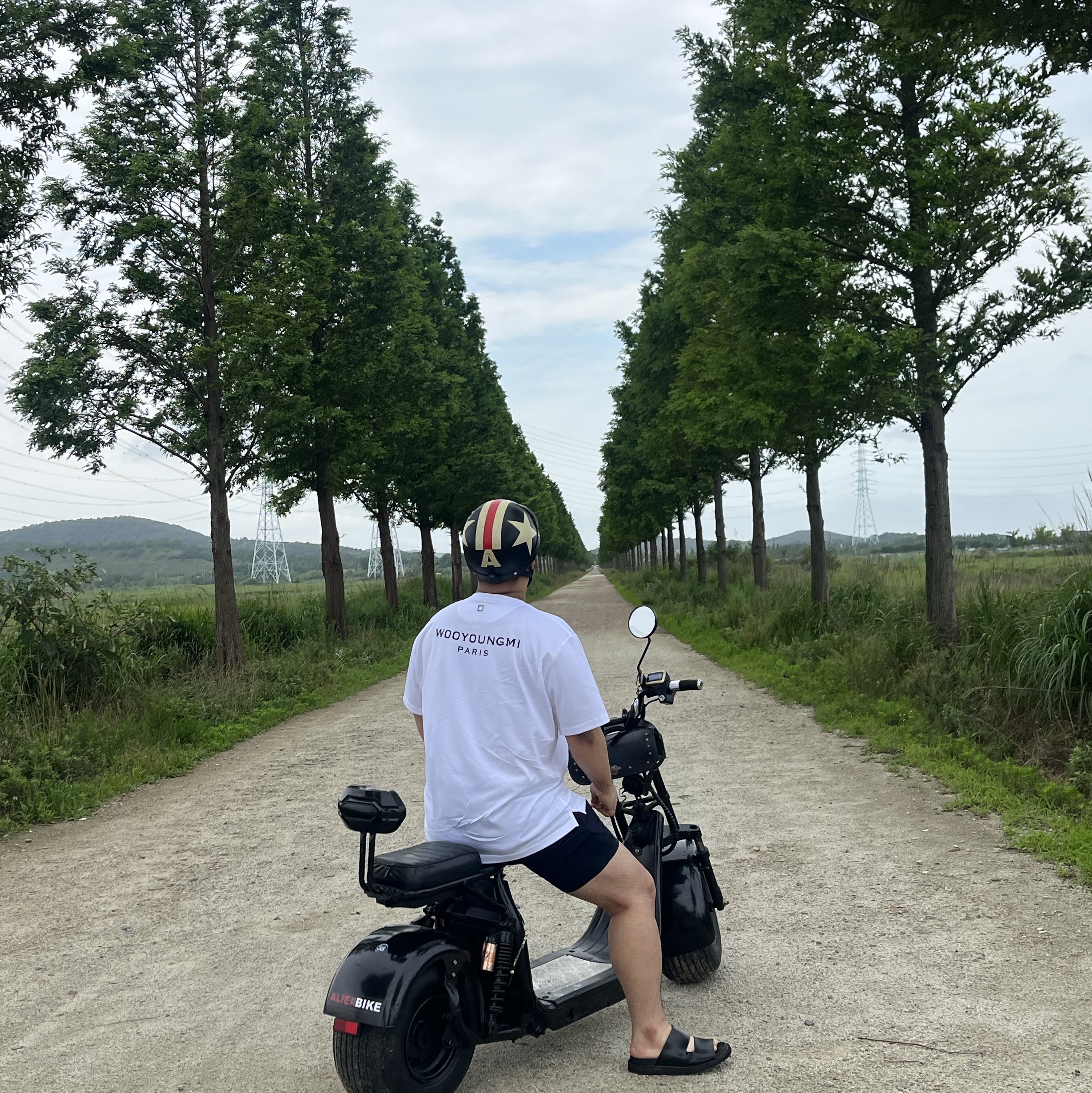 Wooyoungmi Cotton Back Logo T-Shirt White - 24SS 착용 스타일