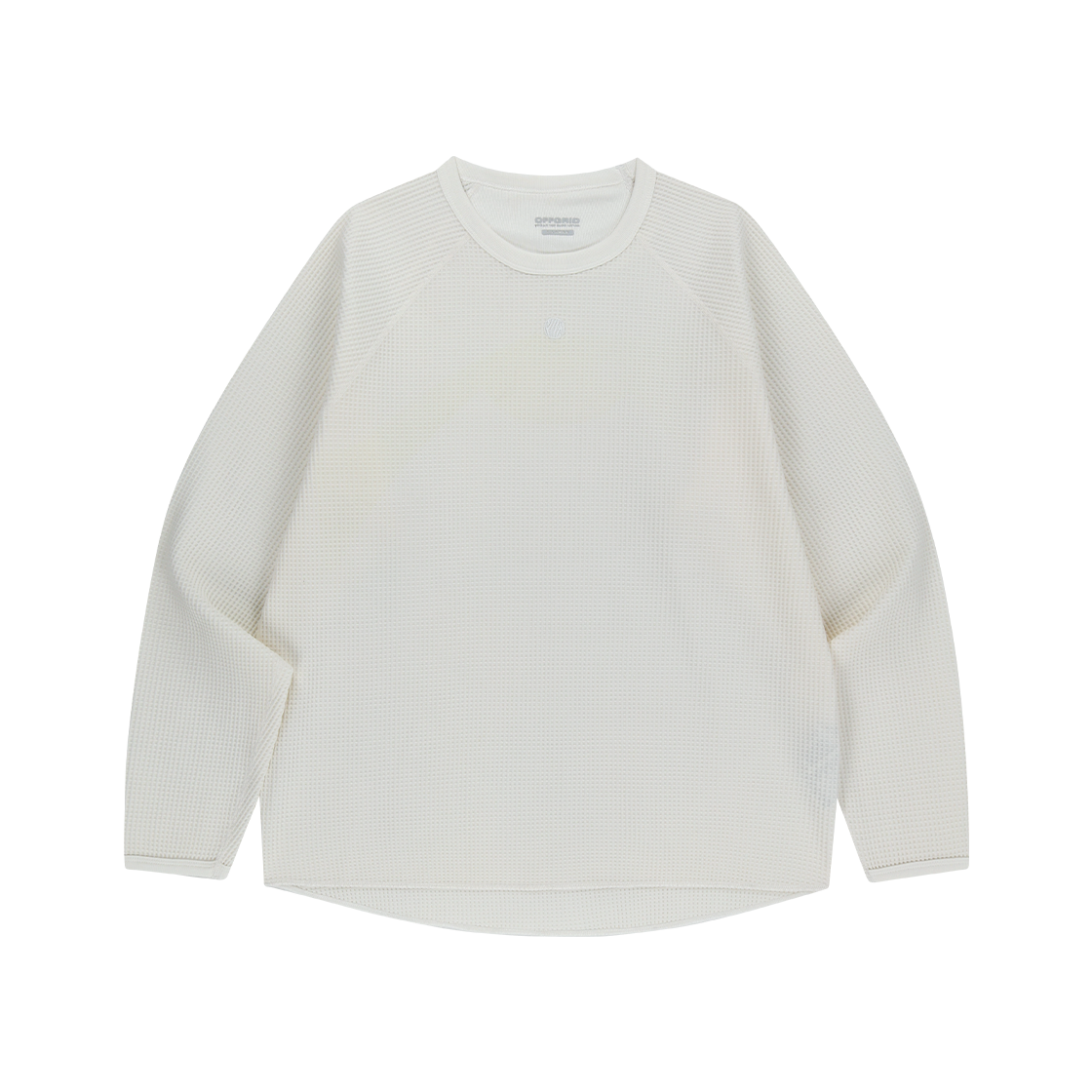 25Q3ETULT02IV OFFGRID Waffle Uni Trail Raglan Crew Ivory