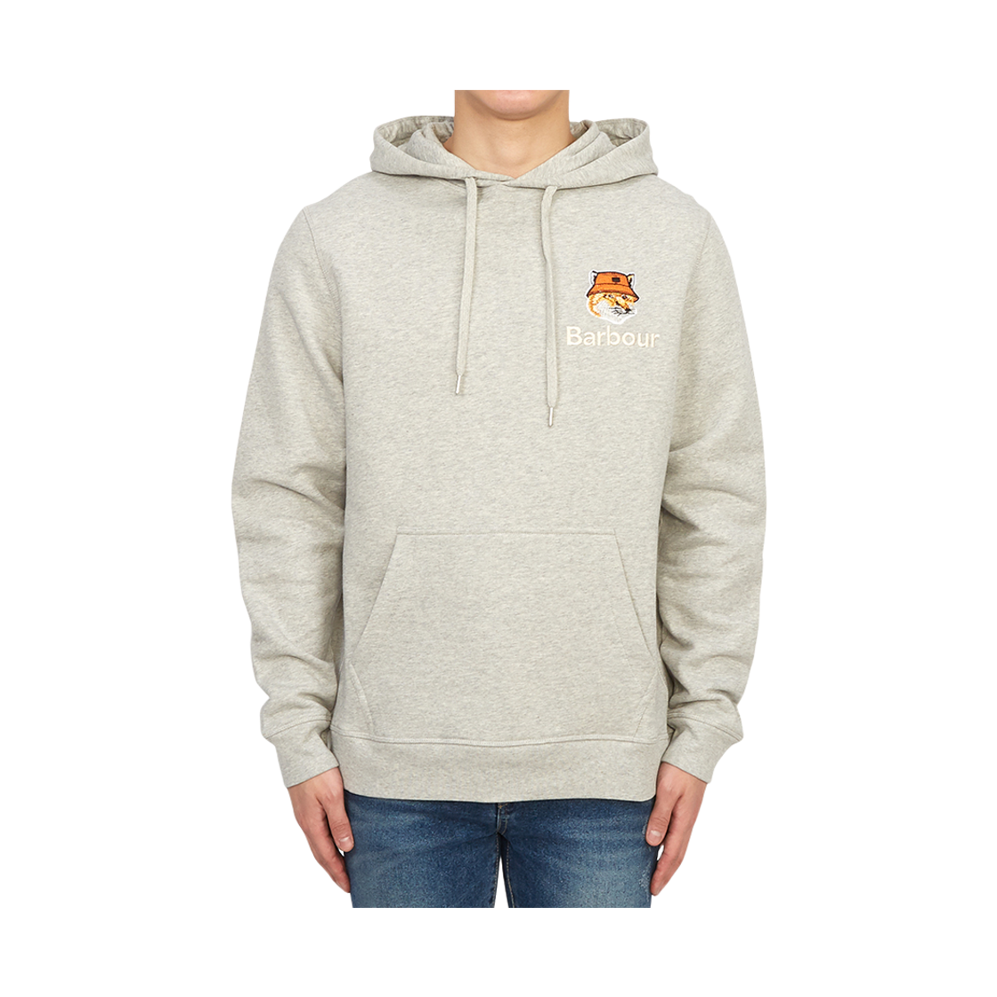 [15% 쿠폰] 바버 x 메종 키츠네 폭스 헤드 후드 그레이 말([15% 쿠폰] Barbour x Maison Kitsune Fox Head Hoodie Grey Marl) - 2