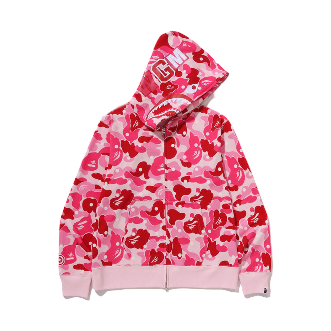 베이프 ABC 닷 샤크 풀 집 후드 핑크(BAPE ABC Dot Shark Full Zip Hoodie Pink)